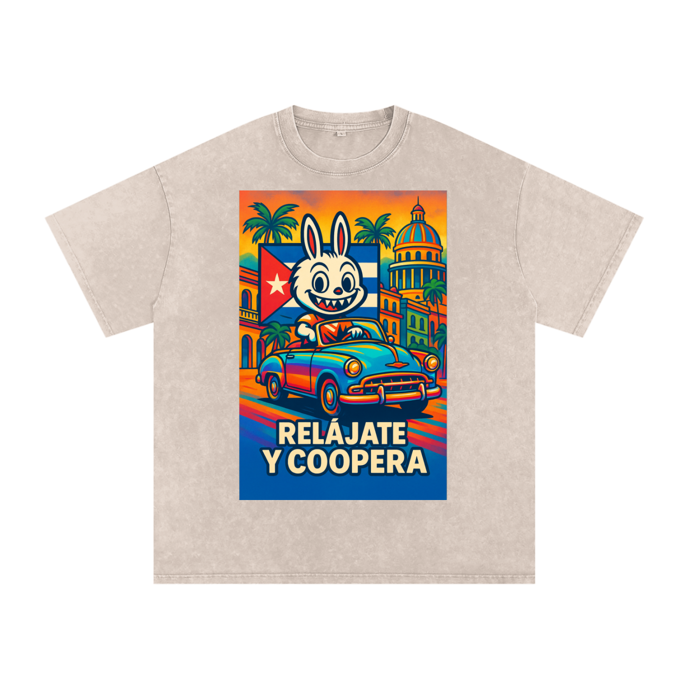 Camiseta oversize Lavado Vintage/Desgastada