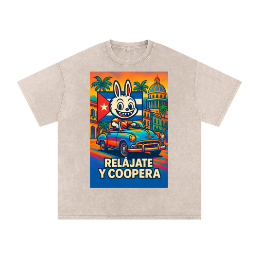 Camiseta oversize Lavado Vintage/Desgastada