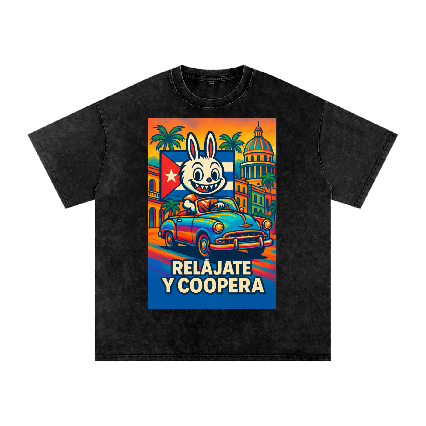 Camiseta oversize Lavado Vintage/Desgastada