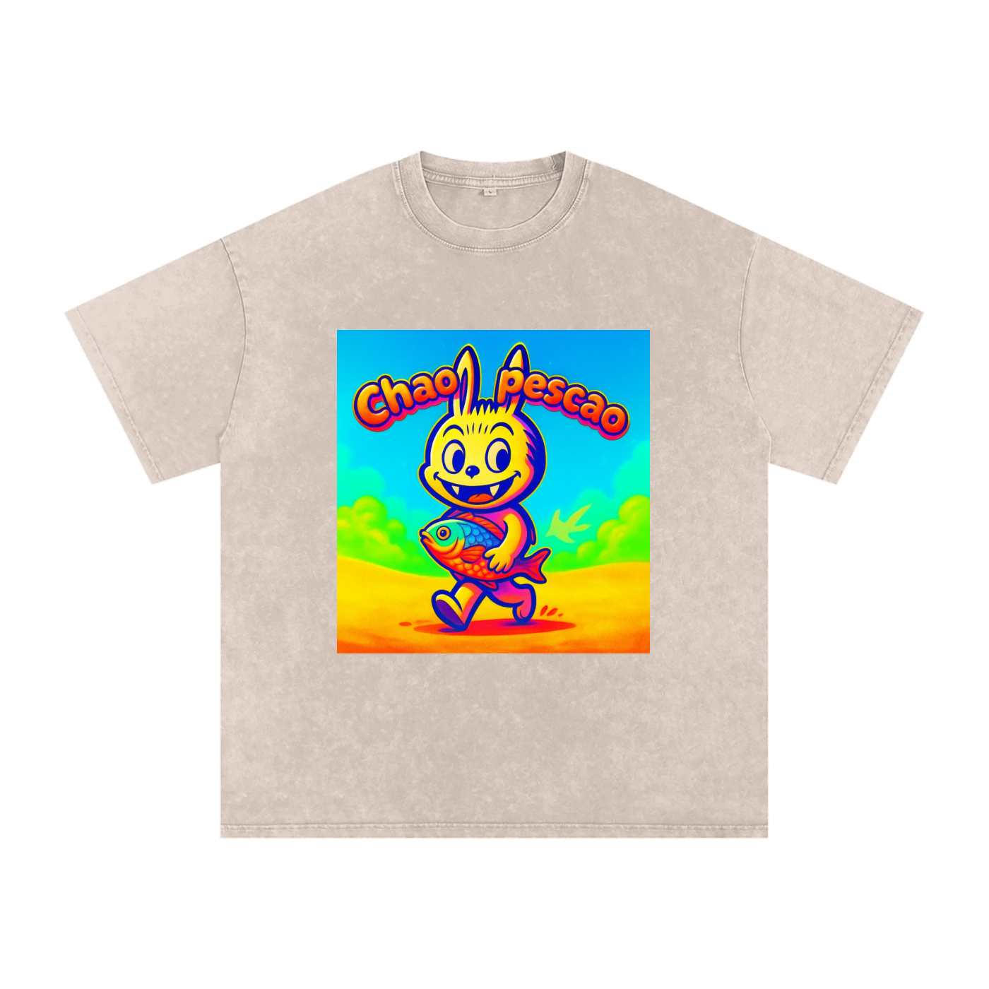 Camiseta oversize Lavado Vintage/Desgastada