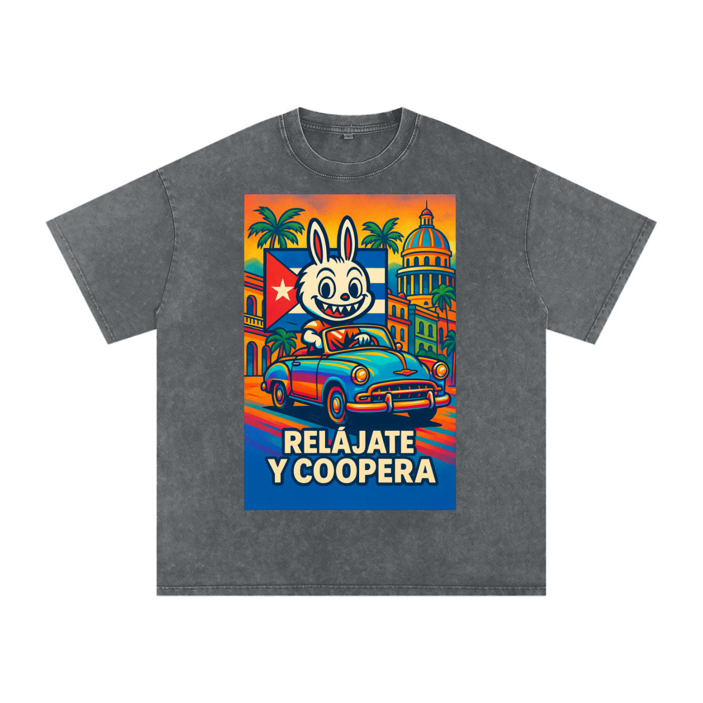 Camiseta oversize Lavado Vintage/Desgastada