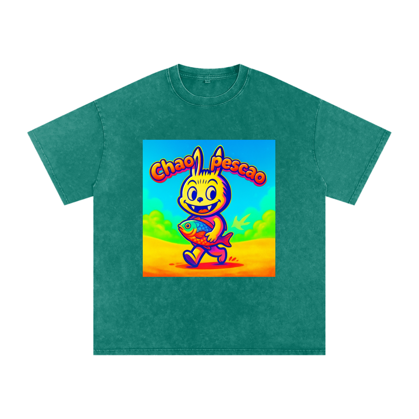 Camiseta oversize Lavado Vintage/Desgastada