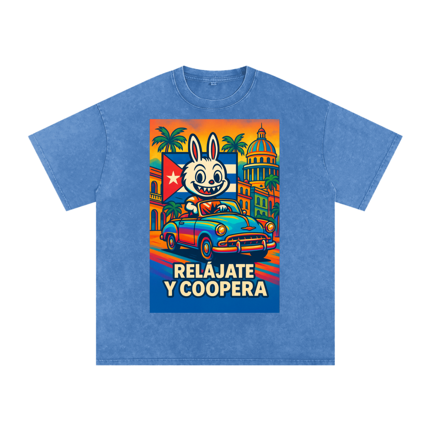 Camiseta oversize Lavado Vintage/Desgastada