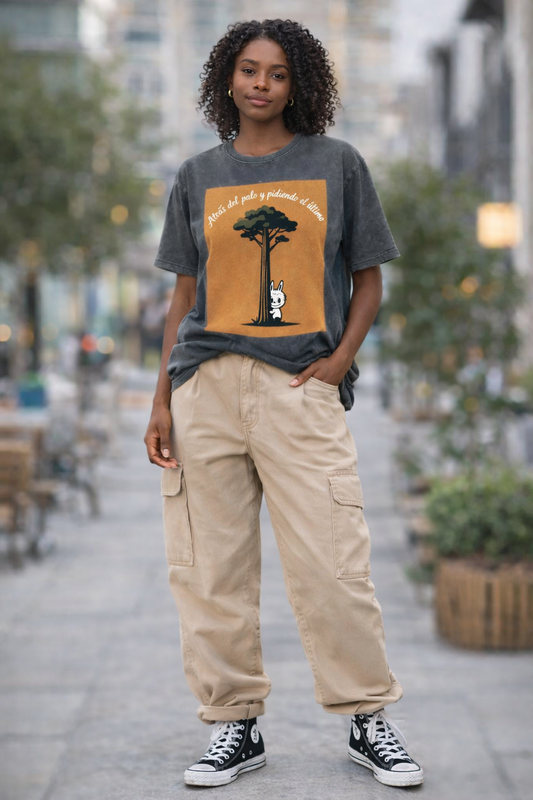 Camiseta oversize Lavado Vintage/Desgastada