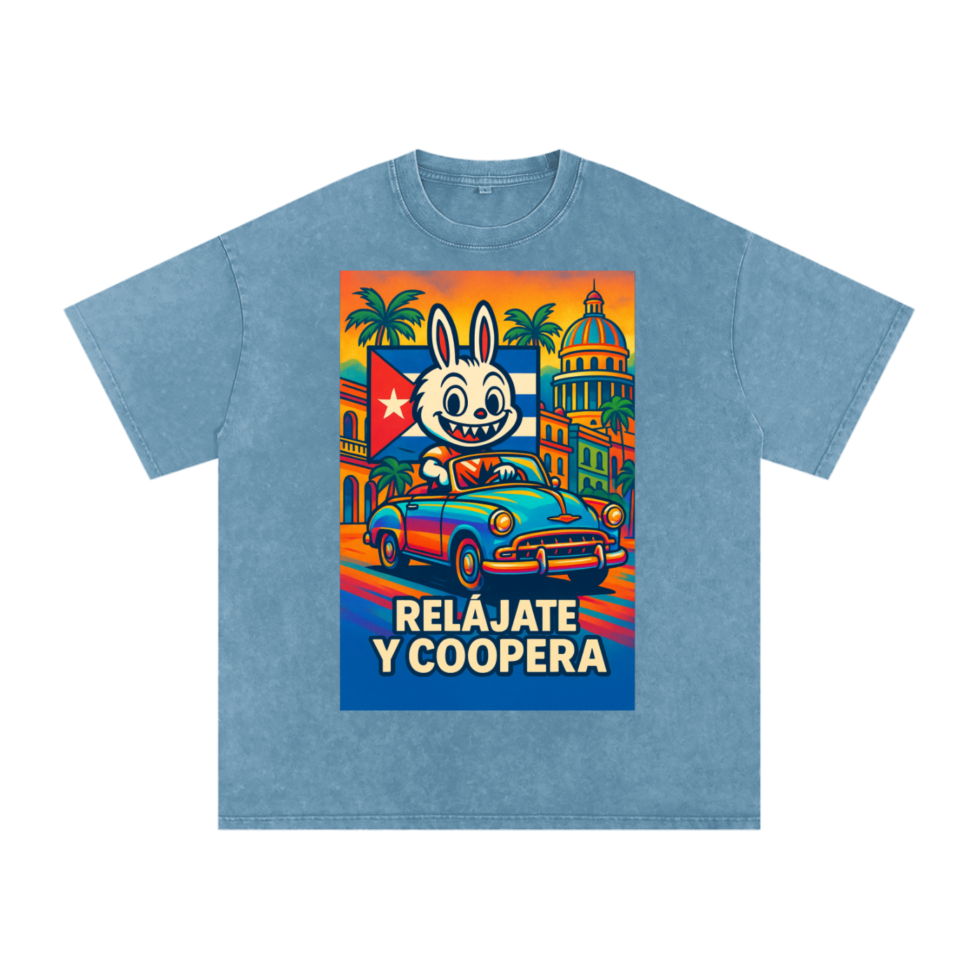 Camiseta oversize Lavado Vintage/Desgastada