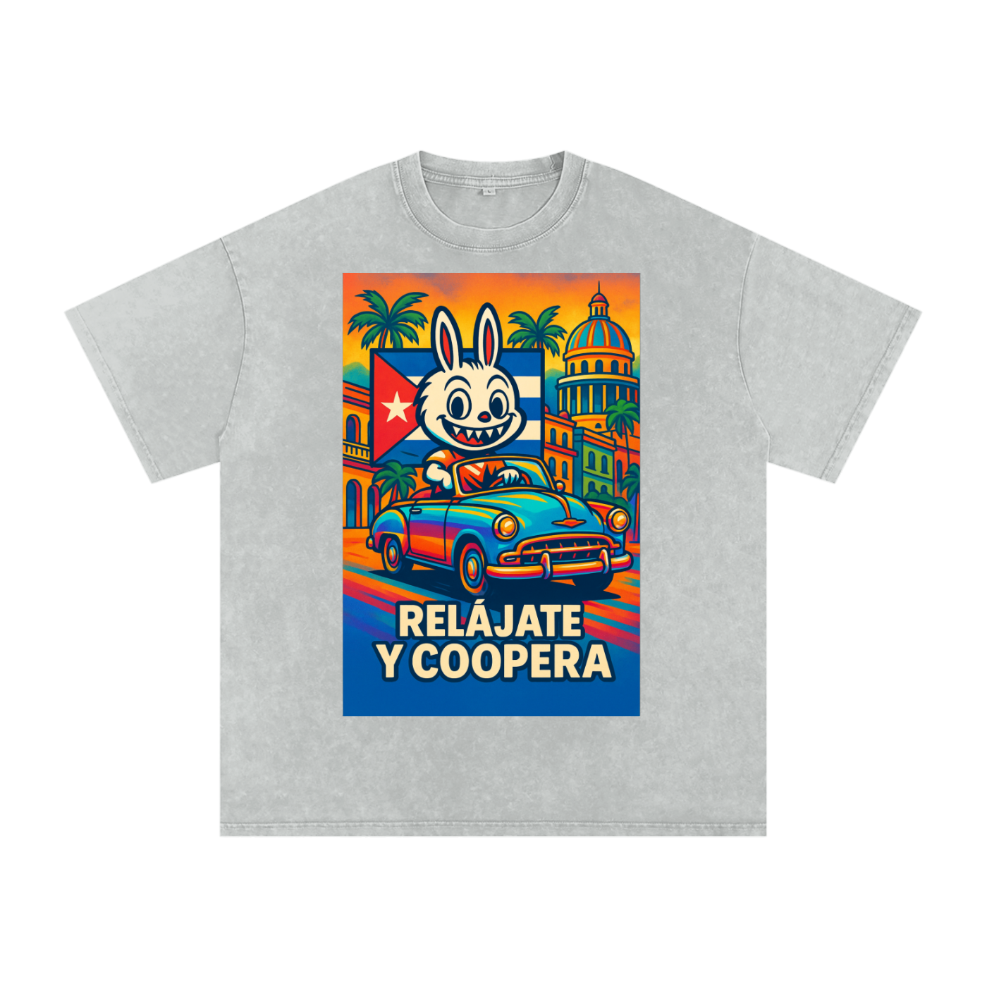 Camiseta oversize Lavado Vintage/Desgastada