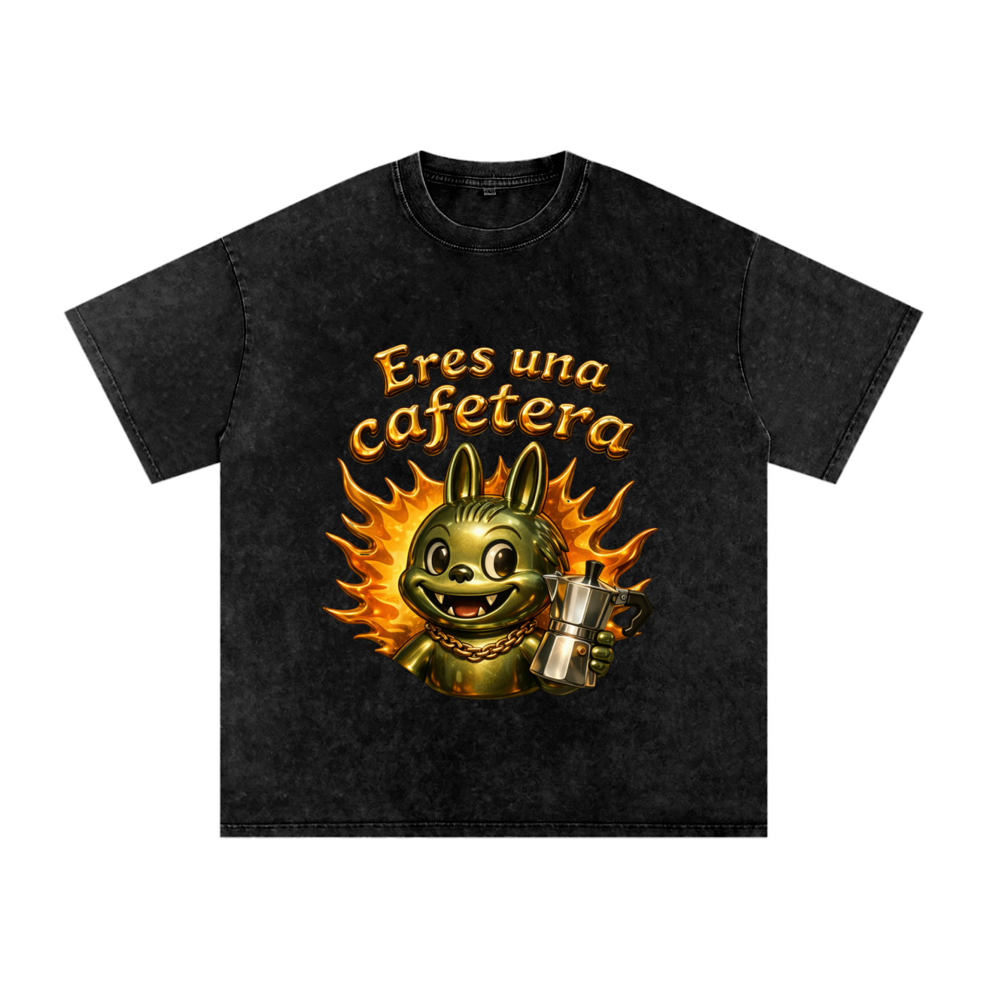 Snow Washed Oversized Cotton T-Shirt