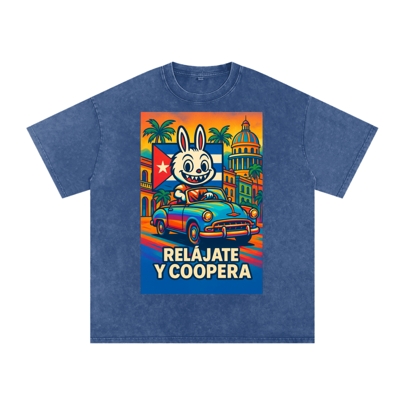 Camiseta oversize Lavado Vintage/Desgastada