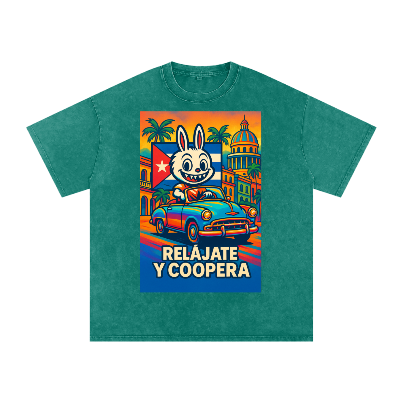 Camiseta oversize Lavado Vintage/Desgastada